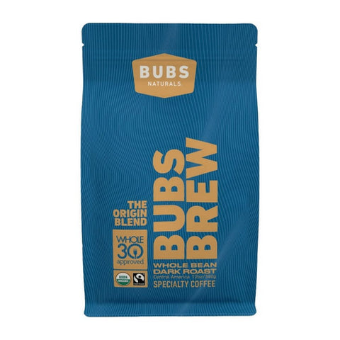 Bubs Naturals, Origin Coffee Dark Roast Whole Bean, 12 Oz