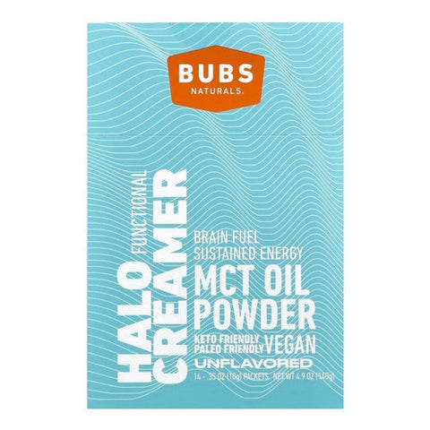 Bubs Naturals, Halo Creamer MCT Oil Powder, 14 Count