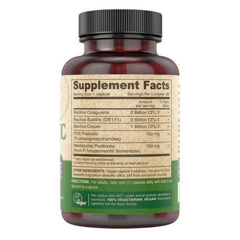 Deva Vegan Vitamins, Vegan Probiotic 5 Billion CFU, 90 Tablets