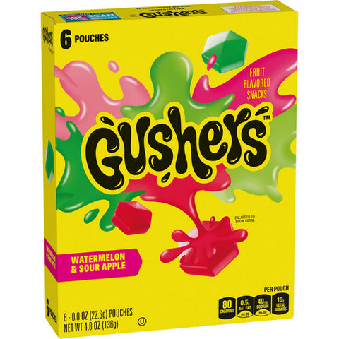 Gushers, Gushers Watermelon Sour Apple, 4.8 Oz (Case Of 10)