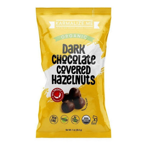 Karmalize.Me, Vegan Dark Chocolate Covered Hazelnuts, 1 oz
