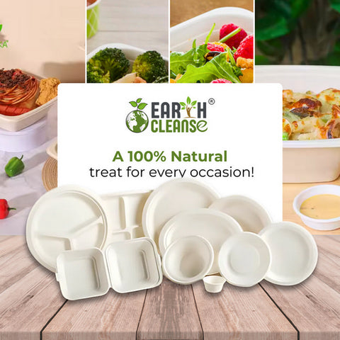 Earth Cleanse, Bagasse 4-Inch Square Bowls, Pack of 50 (5.4 Oz)