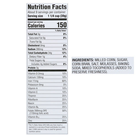 Essential Everyday, Crunchy Corn Squares Oven Toasted Corn Cereal, 12 Oz (Case Of 14)