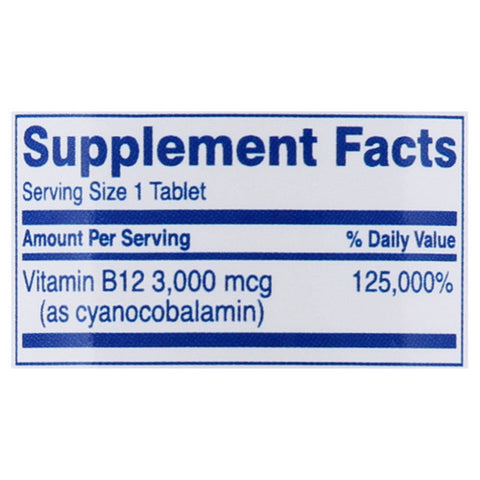 Equaline, Vitamin B12 Quick Disslove, 3000 Mcg, 120 Count (Case Of 3)