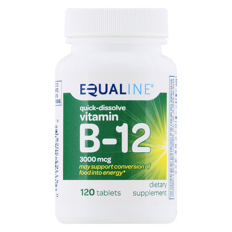Equaline, Vitamin B12 Quick Disslove, 3000 Mcg, 120 Count (Case Of 3)