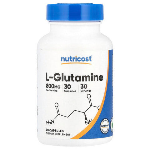 Nutricost, L-Glutamine Capsules, 800 Mg, 30 Count Nutricost