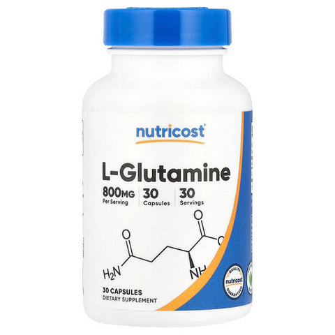 Nutricost, L-Glutamine Capsules, 800 Mg, 30 Count