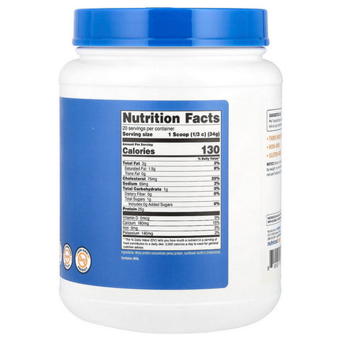 Nutricost, Whey Protein Concentrate Unflavored, 1.5 Lbs