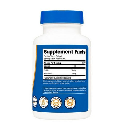 Nutricost, Zeaxanthin with Lutein Softgel, 60 Count