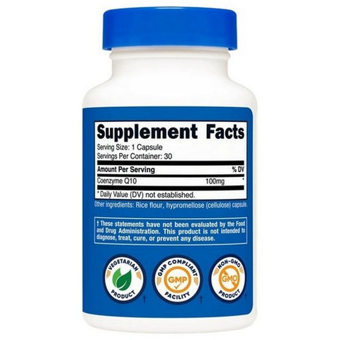 Nutricost, CoQ10 Capsules, 100 Mg, 30 Count
