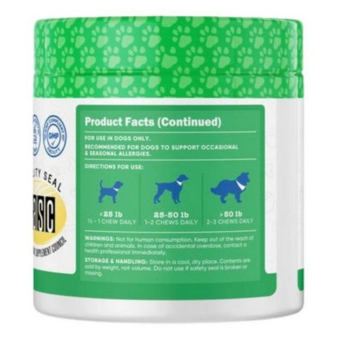 Nutricost, Nutricost Pet Seasonal Allergy Chews Beef, 60 Chewables