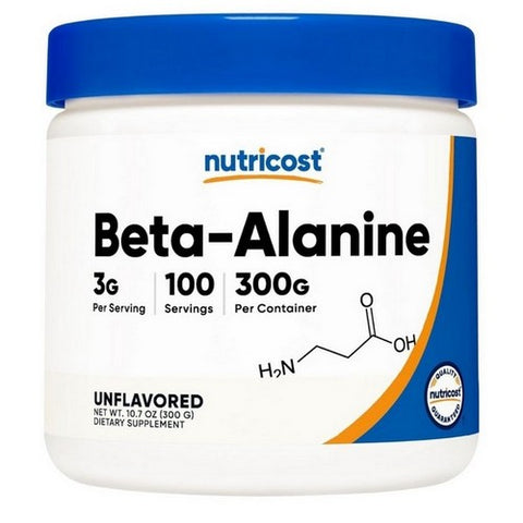 Nutricost, Beta Alanine Unflavored, 300 Grams