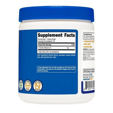 Nutricost, L-Citrulline Malate (2:1) Powder Blue Raspberry, 300 Grams