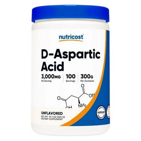 Nutricost, D-Aspartic Acid Unflavoured, 300 Grams