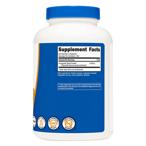 Nutricost, Fenugreek Seed, 675 Mg, 240 Caps