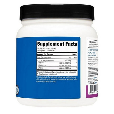 Nutricost, BCAA Powder Grape, 60 Servings