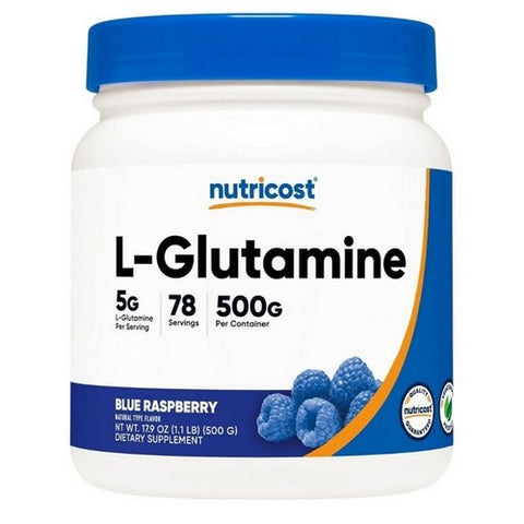 Nutricost, L-Glutamine Powder Blue Raspberry, 500 Grams
