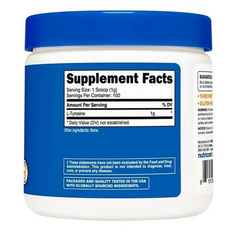 Nutricost, L-Tyrosine Powder, 100 Grams