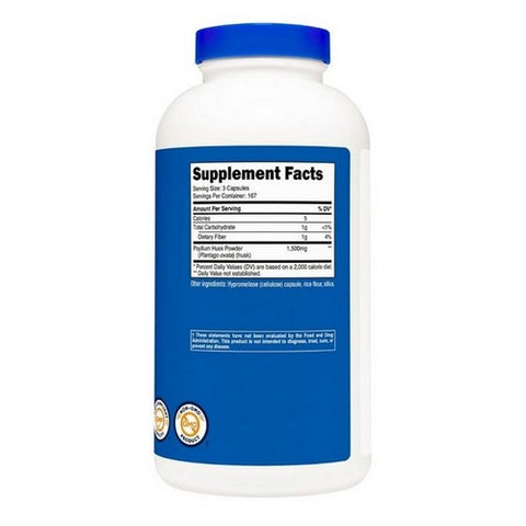 Nutricost, Psyllium Husk Capsules, 500 Mg, 500  Count