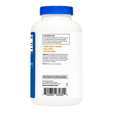 Nutricost, L-Glutamine Capsules, 800 Mg, 180 Count