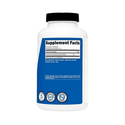 Nutricost, Creatine Monohydrate Capsules, 3000 Mg, 180 Count
