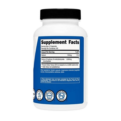 Nutricost, Performance Hmb, 1000 Mg, 120 Count