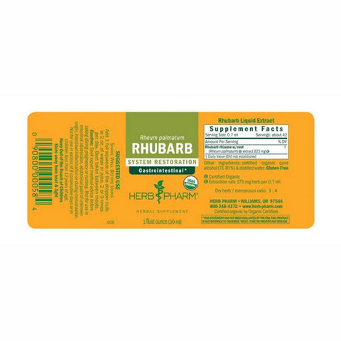Herb Pharm, Rhubarb Extract, 1 Oz