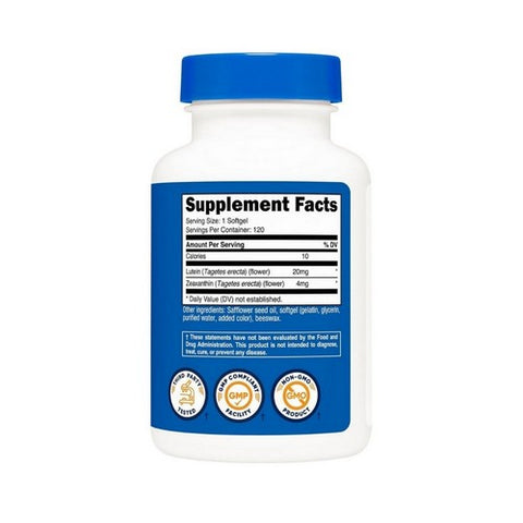 Nutricost, Zeaxanthin With Lutein Softgels, 120 Count