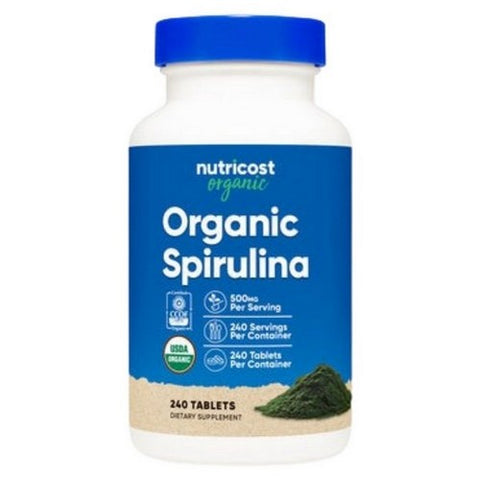 Nutricost, Spirulina Tablets Organic, 500 Mg, 240 Count