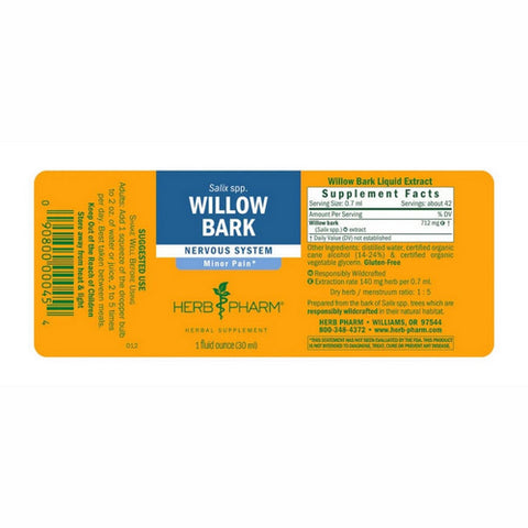 Herb Pharm, Willow Bark Extract, 1 Oz