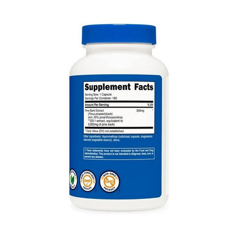 Nutricost, Pine Bark Extract Capsules, 6,000 Mg, 180 Count