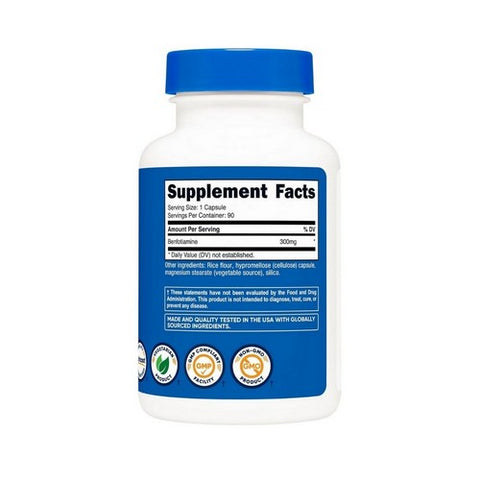 Nutricost, Benfotiamine Capsules, 300 Mg, 90 Count
