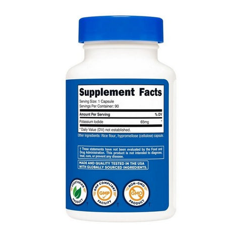 Nutricost, Potassium Iodide, 65 Mg, 90 Count