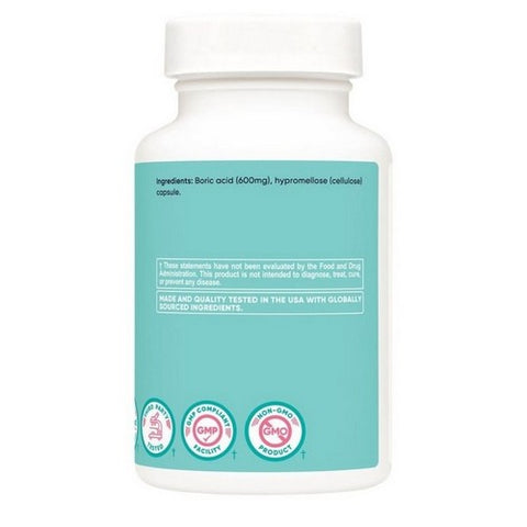 Nutricost, Women Boric Acid Suppository, 600 Mg, 60 Caps