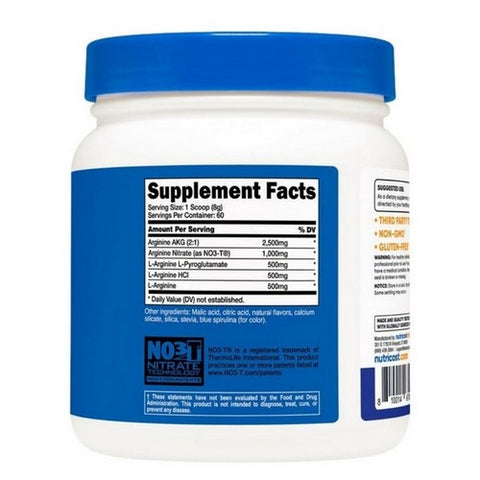 Nutricost, L-Arginine Complex Powder Blue Raspberry, 60 Servings