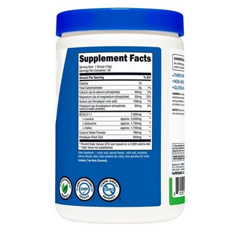 Nutricost, BCAA + Hydration Powder Green Apple, 30 Serving