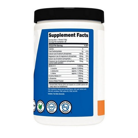 Nutricost, BCAA + Hydration Powder Peach Ring, 30 Serving