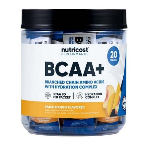 Nutricost, BCAA + Hydration Stickpacks Peach Mango, 20 Sticks