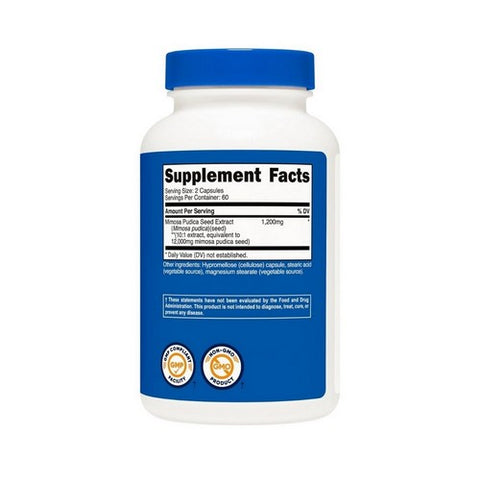 Nutricost, Mimosa Pudica Seed 10:1 Capsules, 12000 Mg, 120 Count