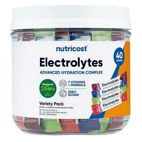 Nutricost, Electrolytes Hydration Complex Stickpacks Variety Pack, 40 Sticks