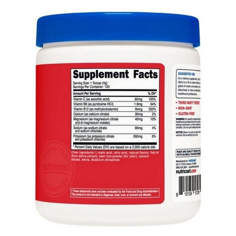 Nutricost, Electrolytes Hydration Complex Fruit Punch, 120 Servings