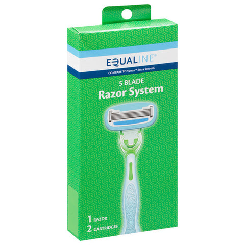 Equaline, 5 Blade Razor System, 2 Count (Case Of 4)