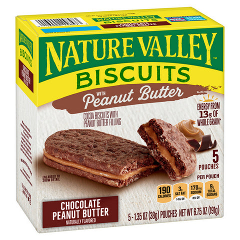 Nature Valley, Chocolate Biscuits With Peanut Butter, 6.75 Oz (Case Of 12)
