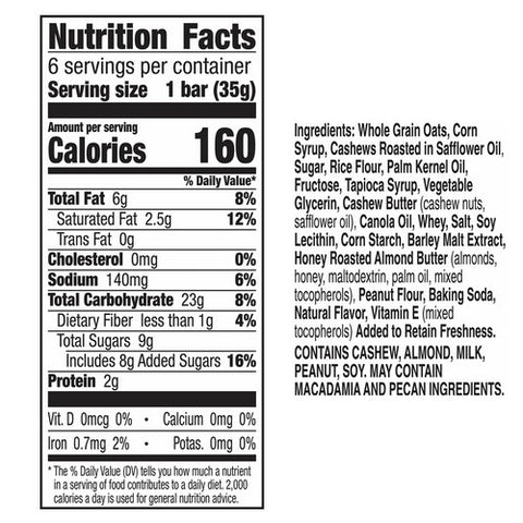Nature Valley, Nature Valley Sweet And Salty Granola Bars Cashew, 7.4 Oz (Case Of 12)