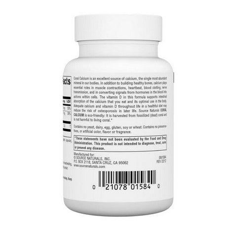 Source Naturals, Coral Calcium, 60 Caps Source Naturals