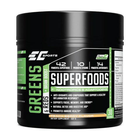 EC Sports, Greens And Reds Superfoods Peach Berry, 458 Grams