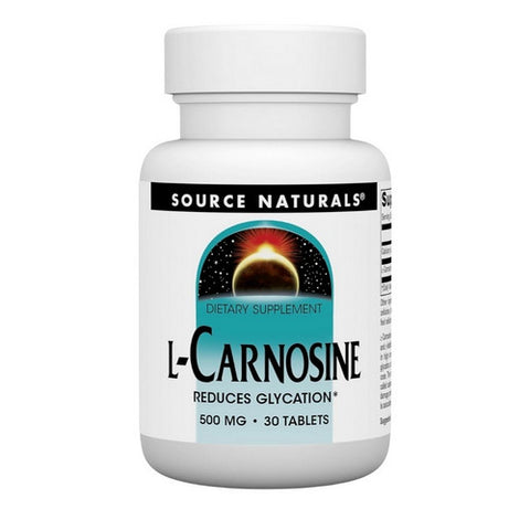Source Naturals, L-Carnosine, 500 MG, 30 Tabs