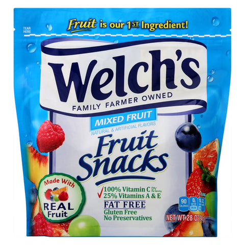Welch's, Fruit Snacks Mixed Fruit Large Bulk Bag, 28 Oz (Case Of 6)