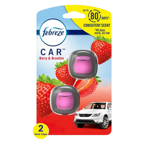 Febreze, Car Freshener Berry And Bramble Vent Clip, .13 Oz (Case Of 8)