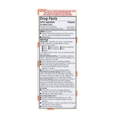 Foster And Thrive, Children's Ibuprofen Grape, 100 Mg, 4 Oz Foster And Thrive